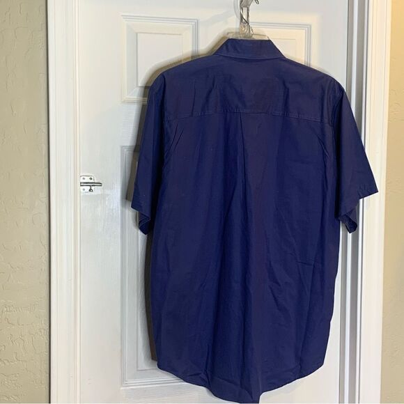 Wrangler Rugged Wear Button Down Shirt Size Large Blue - Picture 2 of 9